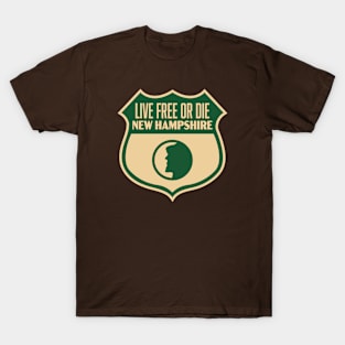 New Hampshire - Vintage Live Free or Die Shield T-Shirt